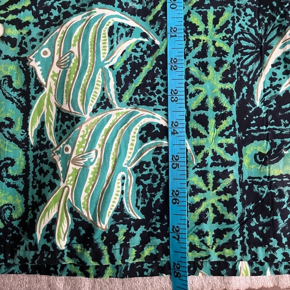[L/XL]VTG The Reef Men's Green Tropical Print Hawaiian Shirt-JPN - Picture 4 of 4